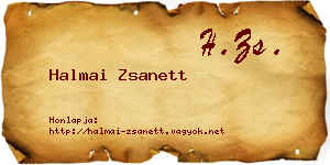 Halmai Zsanett névjegykártya